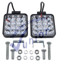 Jgo Faro Cuadrado 16 Led 8cm Ambar Racingtec